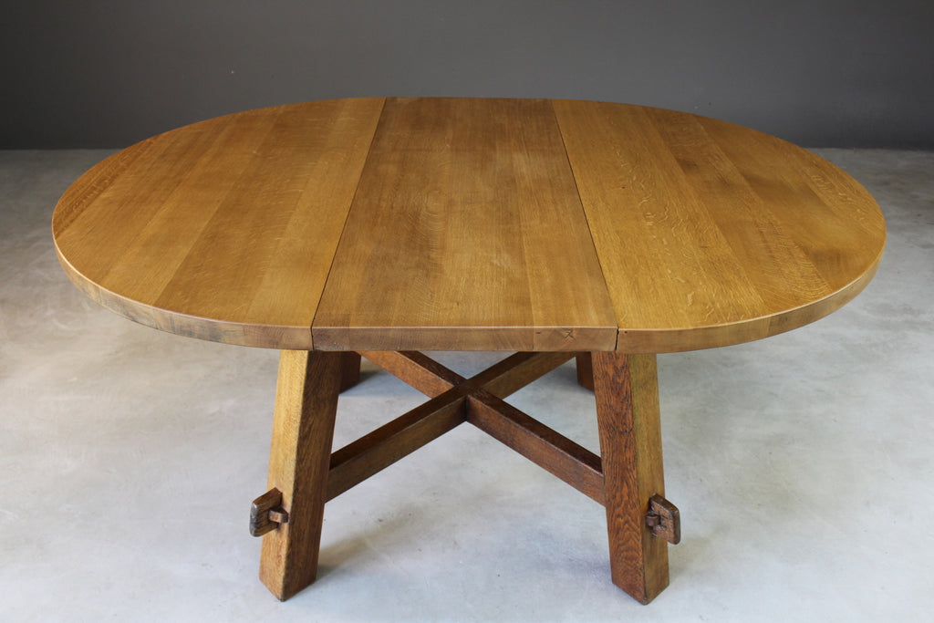 Arts & Crafts Style Solid Oak Table - Kernow Furniture