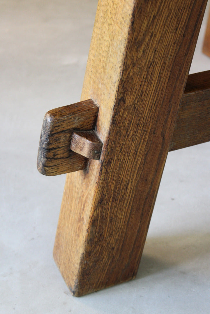 Arts & Crafts Style Solid Oak Table - Kernow Furniture