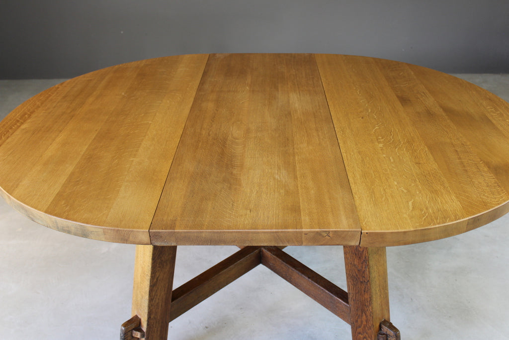 Arts & Crafts Style Solid Oak Table - Kernow Furniture