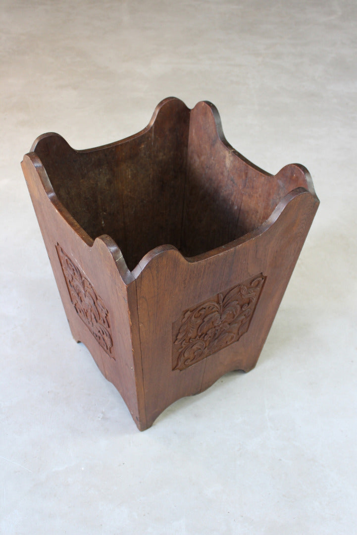 Edwardian Oak Planter / Log Bin - Kernow Furniture