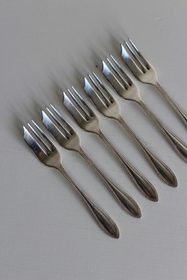 6 Vintage EPNS Cake Forks - Kernow Furniture