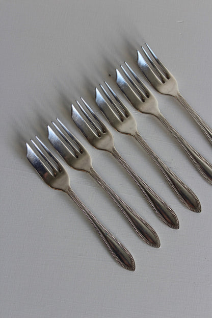 6 Vintage EPNS Cake Forks - Kernow Furniture