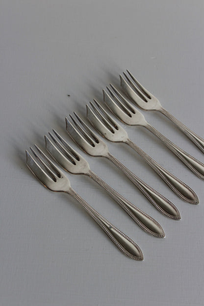 6 Vintage EPNS Cake Forks - Kernow Furniture