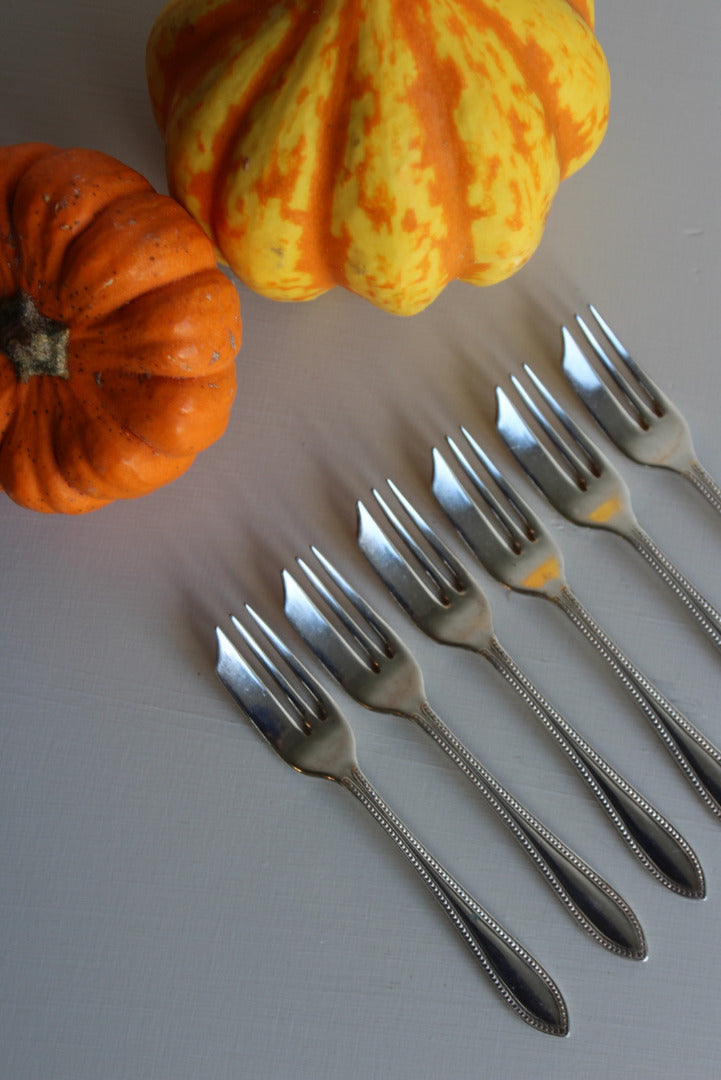 6 Vintage EPNS Cake Forks - Kernow Furniture