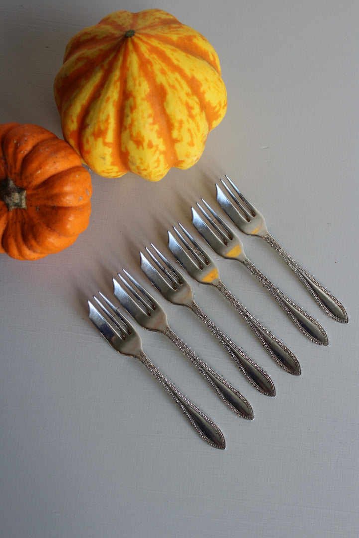 6 Vintage EPNS Cake Forks - Kernow Furniture