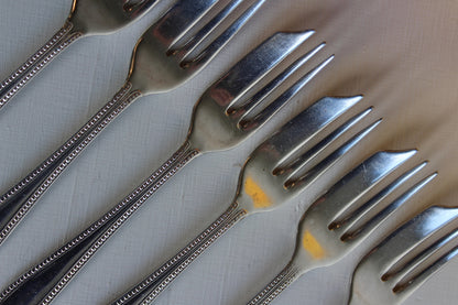 6 Vintage EPNS Cake Forks - Kernow Furniture