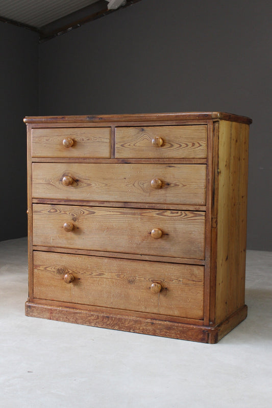 Rustic Pine Chest Of Drawers - Kernow Furniture