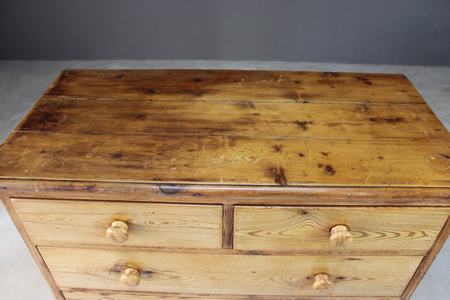 Rustic Pine Chest Of Drawers - Kernow Furniture