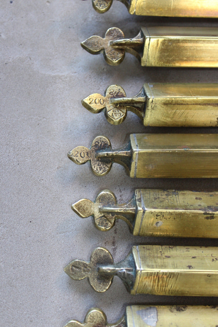 10 Antique Brass Stair Rods - Kernow Furniture