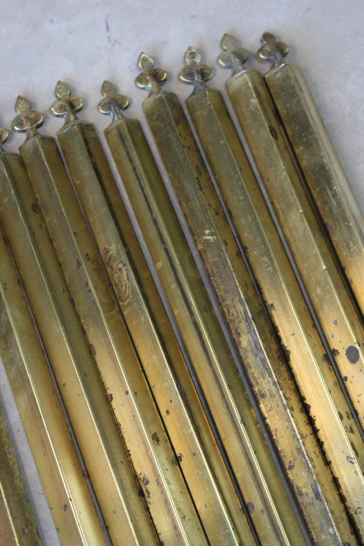 10 Antique Brass Stair Rods - Kernow Furniture