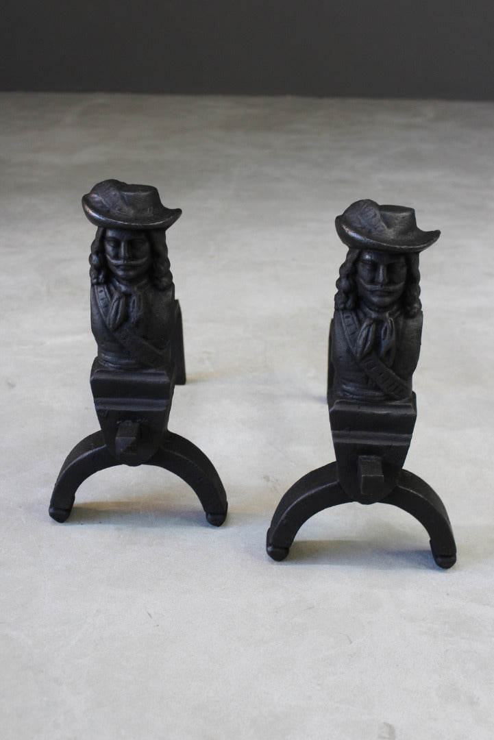 Pair Cast Iron Fire Dogs - Kernow Furniture