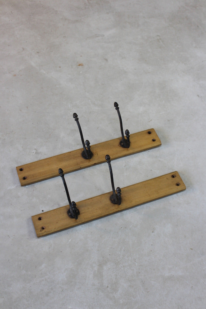 Vintage Cast Iron Coat Hooks - Kernow Furniture