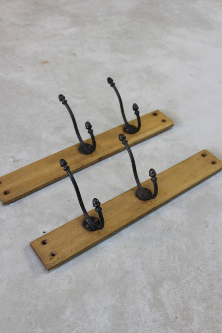 Vintage Cast Iron Coat Hooks - Kernow Furniture