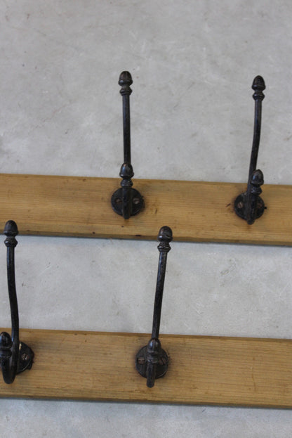 Vintage Cast Iron Coat Hooks - Kernow Furniture