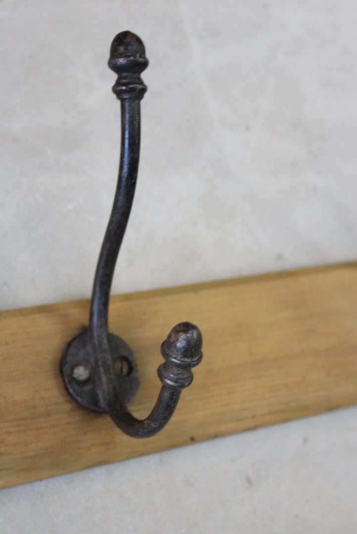 Single Vintage Cast Iron Coat Hooks - Kernow Furniture