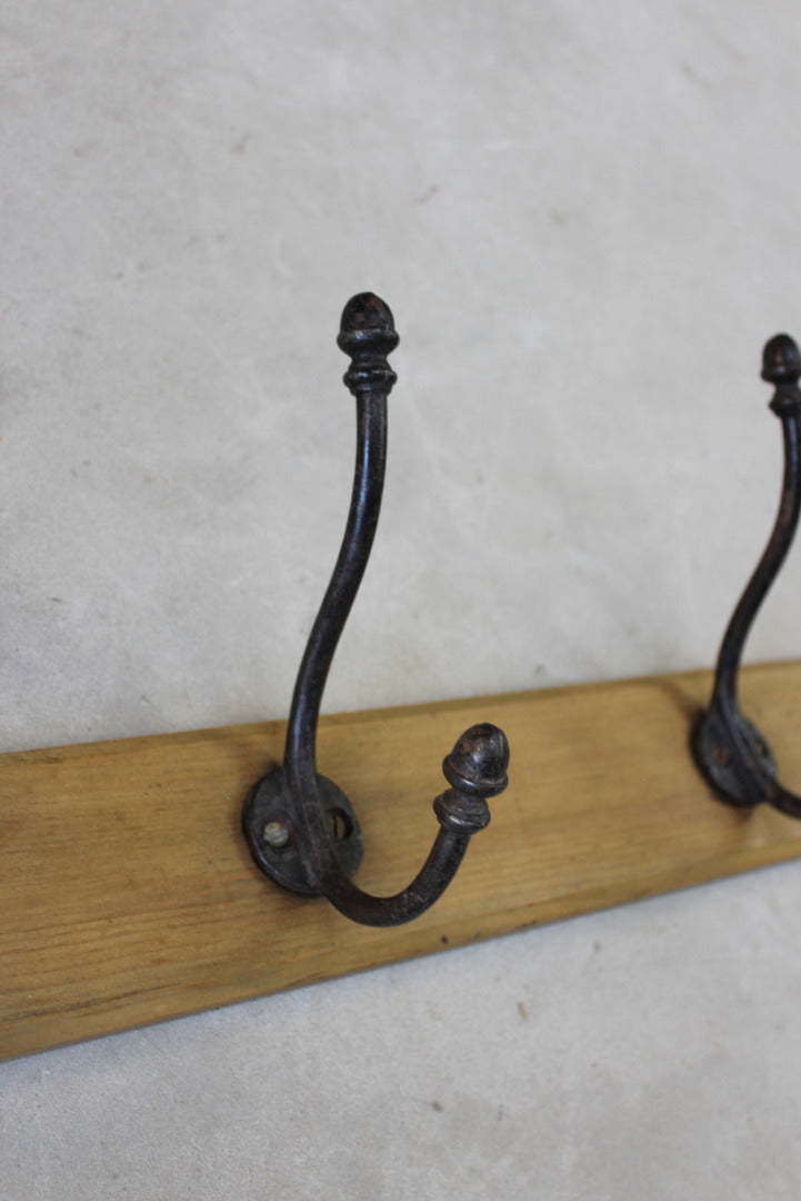 Single Vintage Cast Iron Coat Hooks - Kernow Furniture