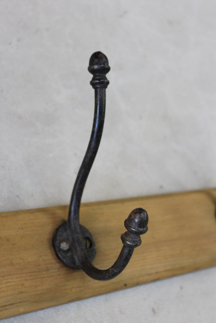 Single Vintage Cast Iron Coat Hooks - Kernow Furniture