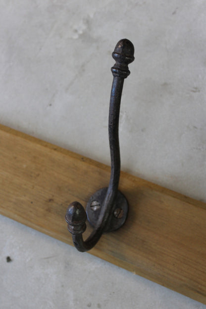 Single Vintage Cast Iron Coat Hooks - Kernow Furniture