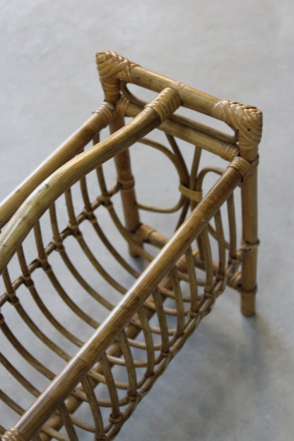 Vintage Bamboo Magazine Rack - Kernow Furniture