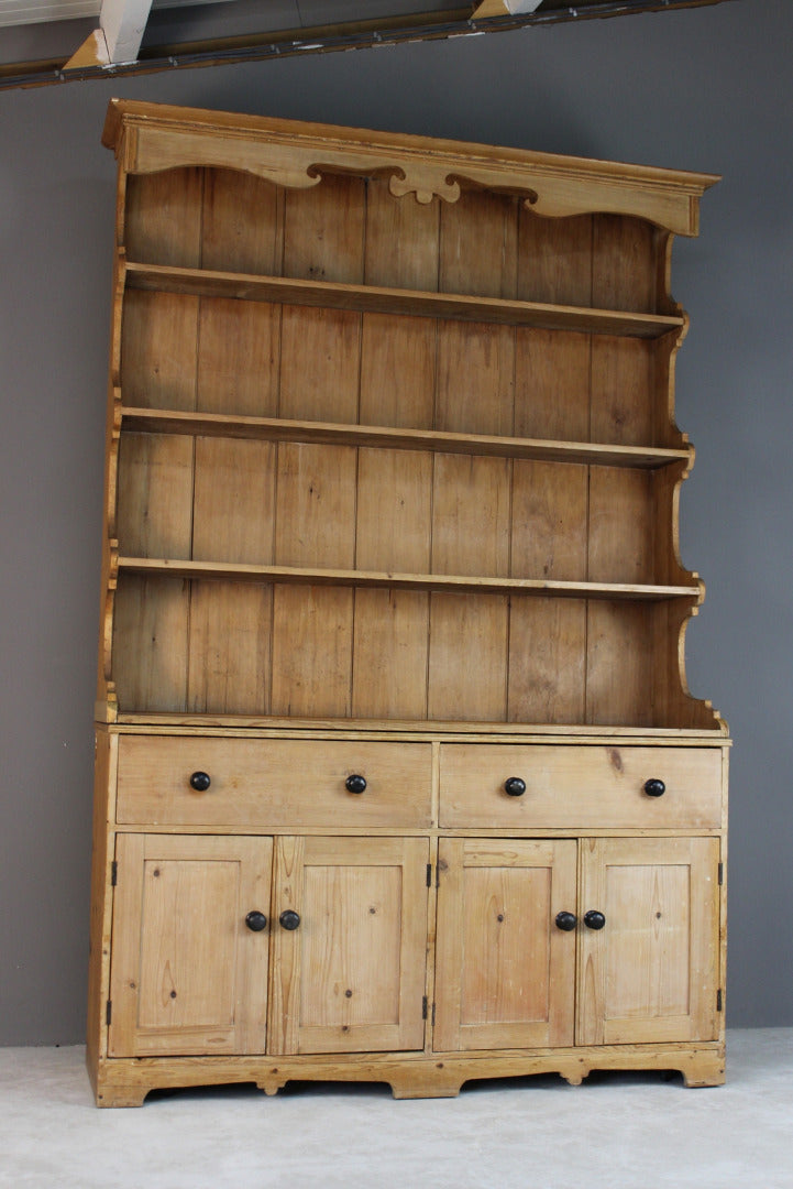 Large Rustic Pine Kitchen Dresser - Kernow Furniture