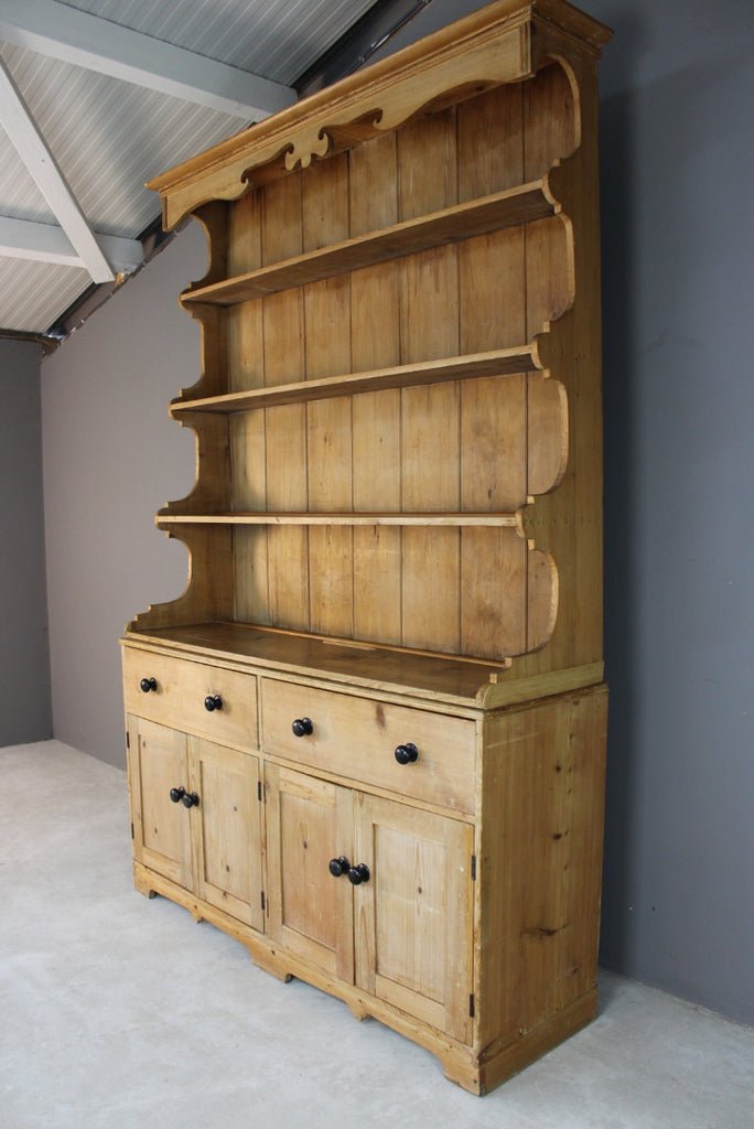 Large Rustic Pine Kitchen Dresser - Kernow Furniture