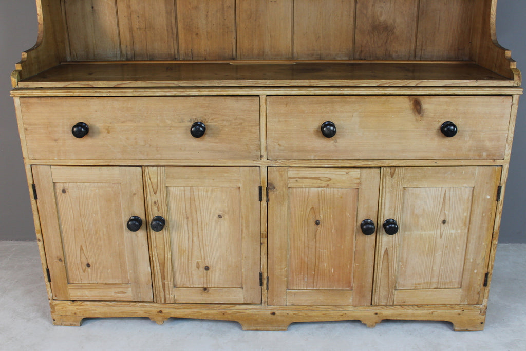 Large Rustic Pine Kitchen Dresser - Kernow Furniture