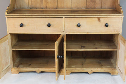 Large Rustic Pine Kitchen Dresser - Kernow Furniture