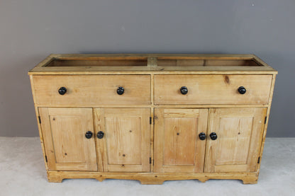 Large Rustic Pine Kitchen Dresser - Kernow Furniture