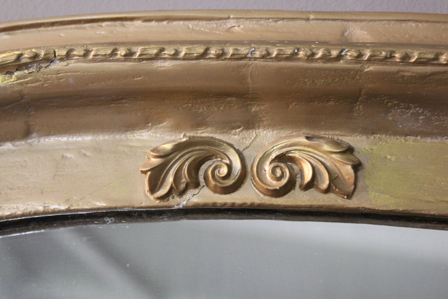 Large Antique Victorian Gilt Overmantle Mirror - Kernow Furniture