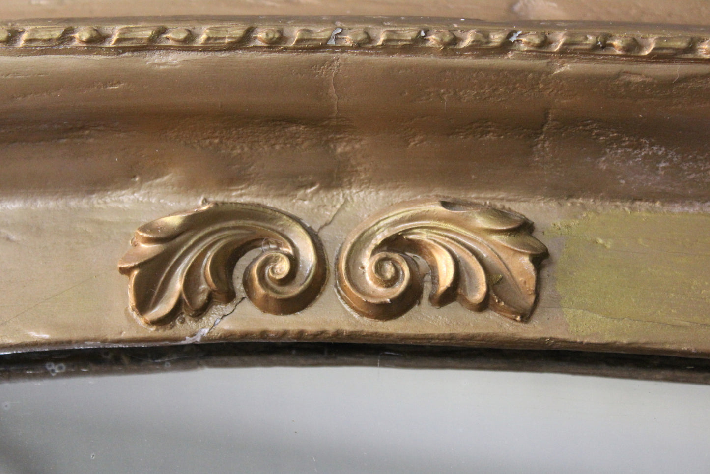 Large Antique Victorian Gilt Overmantle Mirror - Kernow Furniture