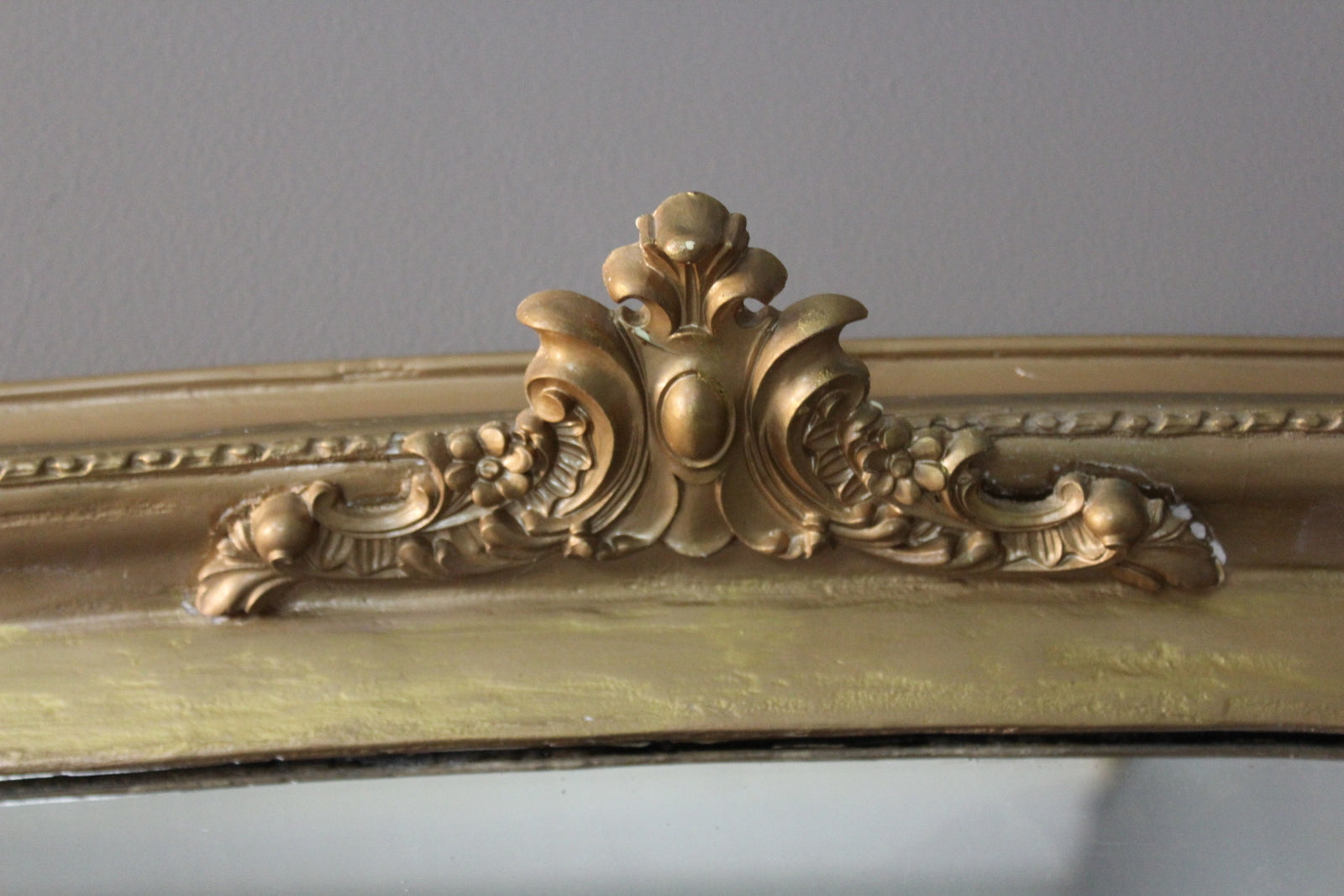 Large Antique Victorian Gilt Overmantle Mirror - Kernow Furniture