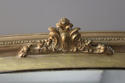 Large Antique Victorian Gilt Overmantle Mirror - Kernow Furniture