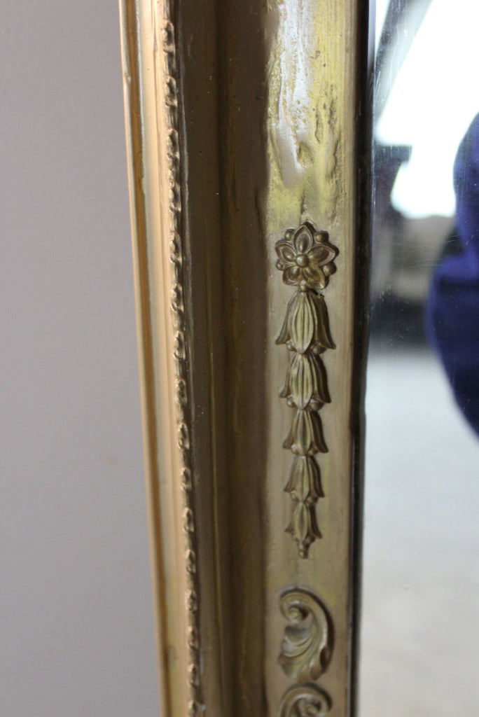 Large Antique Victorian Gilt Overmantle Mirror - Kernow Furniture