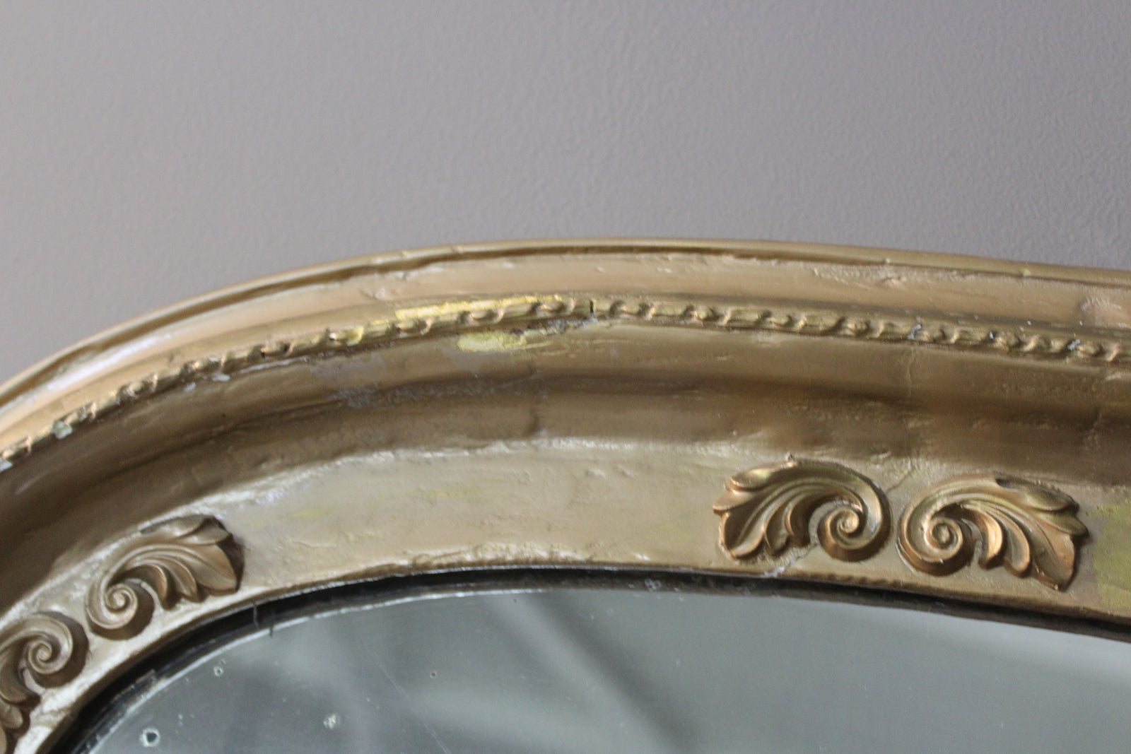 Large Antique Victorian Gilt Overmantle Mirror - Kernow Furniture