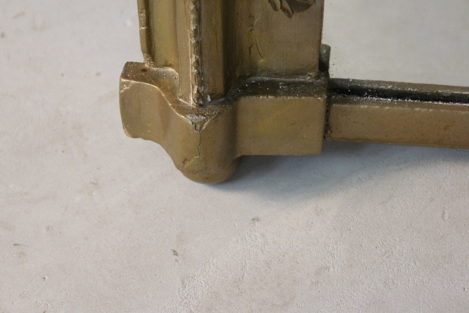 Large Antique Victorian Gilt Overmantle Mirror - Kernow Furniture