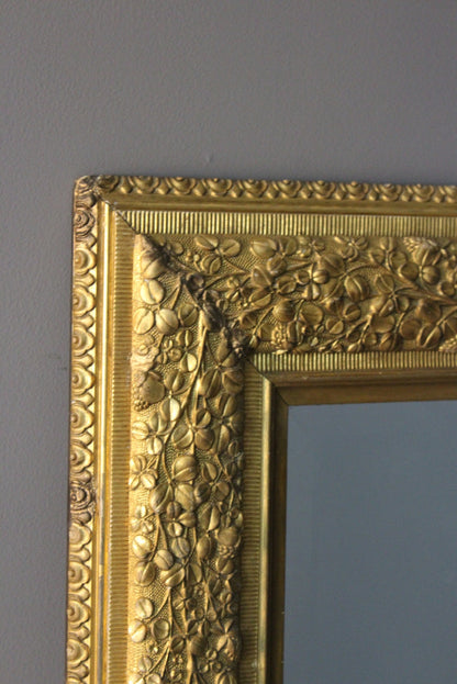 Large Gilt Rectangular Wall Mirror - Kernow Furniture