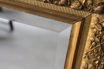 Large Gilt Rectangular Wall Mirror - Kernow Furniture