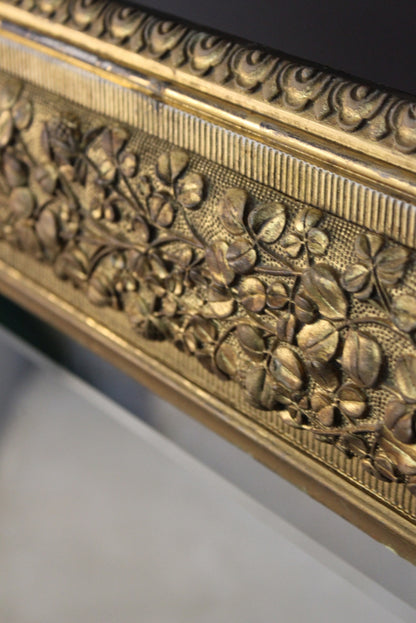 Large Gilt Rectangular Wall Mirror - Kernow Furniture