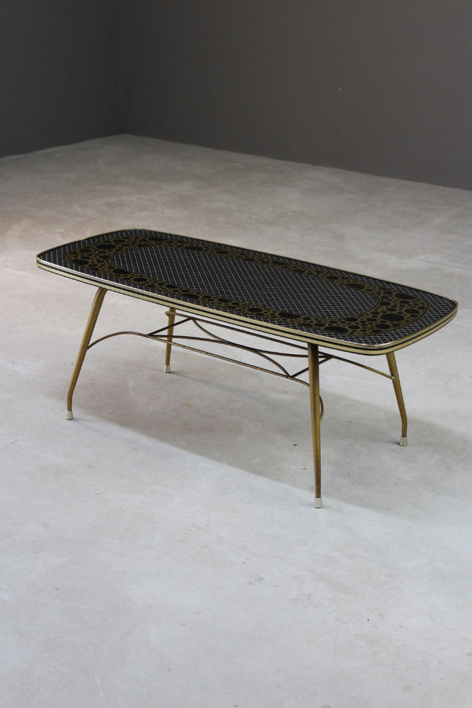 Retro Glass Top Coffee Table - Kernow Furniture
