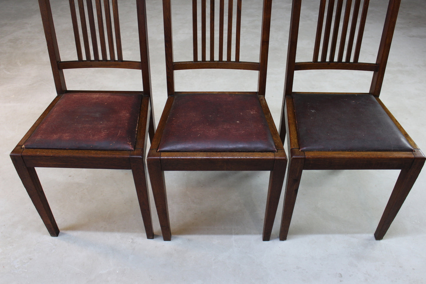3 Oak High Back Dining Chairs - Kernow Furniture