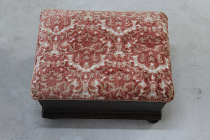 Upholstered Vintage Footstool - Kernow Furniture