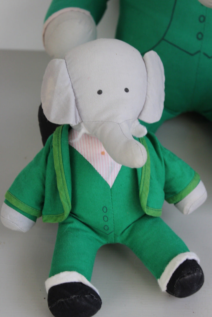 Babar The Elephant Pair Stuffed Toys - Kernow Furniture