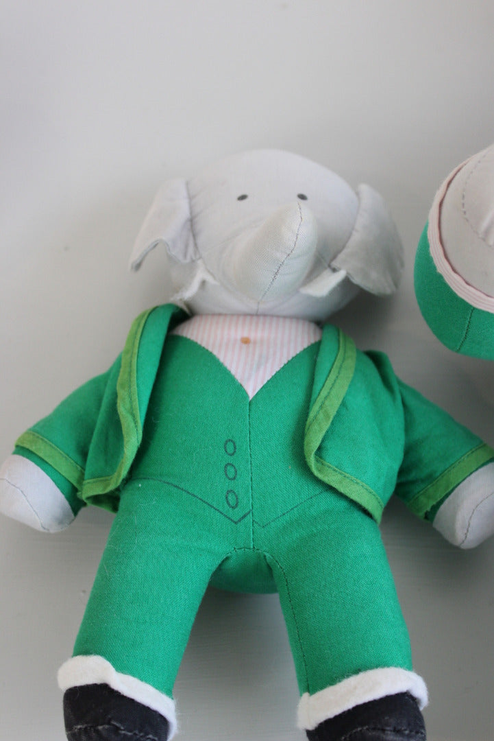 Babar The Elephant Pair Stuffed Toys - Kernow Furniture