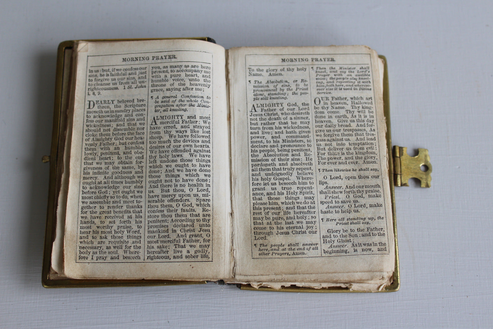 Vintage Leather Bound Prayer Book - Kernow Furniture