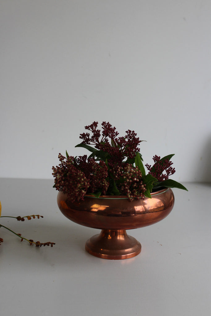 Copper Plated Flower Bowl - Kernow Furniture