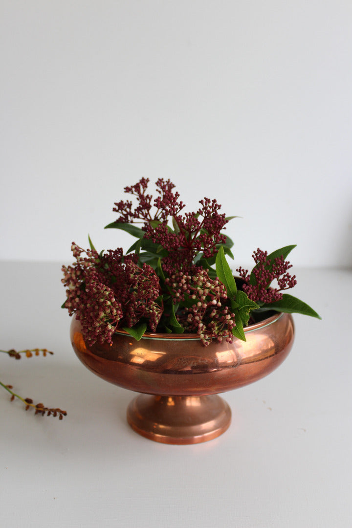 Copper Plated Flower Bowl - Kernow Furniture