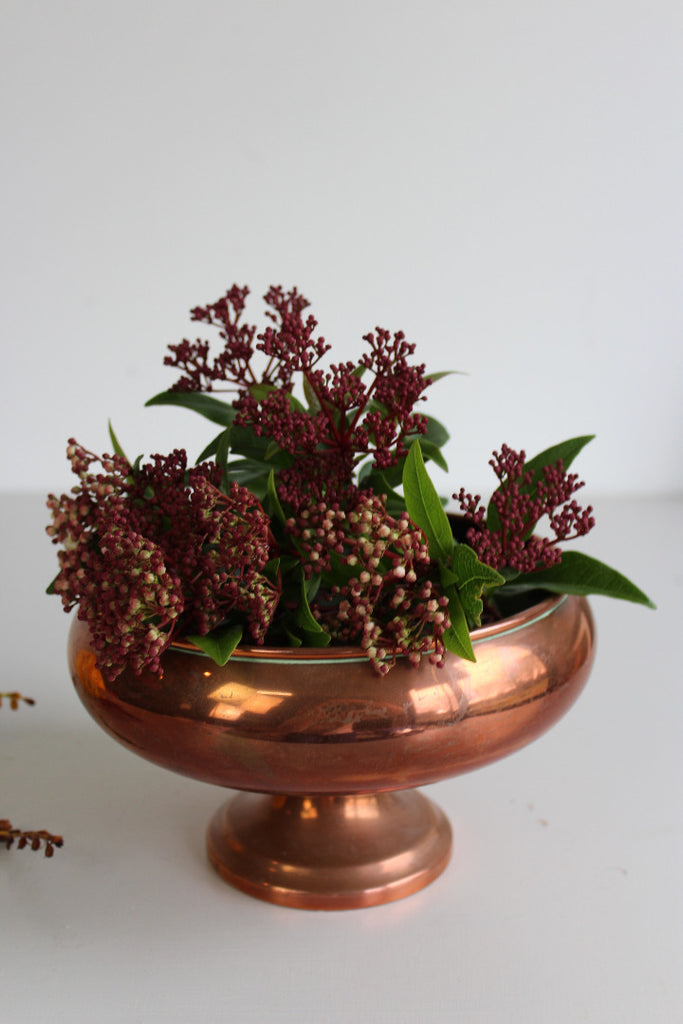 Copper Plated Flower Bowl - Kernow Furniture