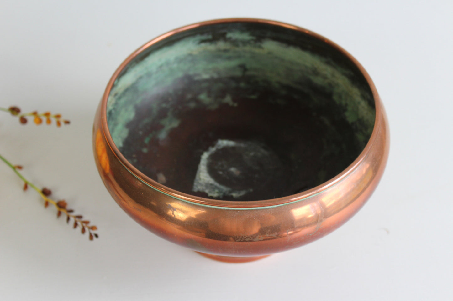 Copper Plated Flower Bowl - Kernow Furniture