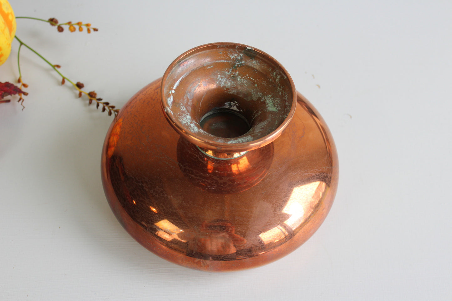 Copper Plated Flower Bowl - Kernow Furniture