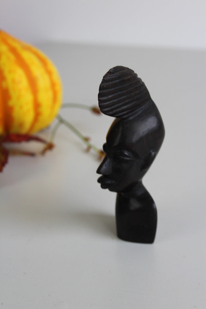 Carved African Hard Wood Head - Kernow Furniture